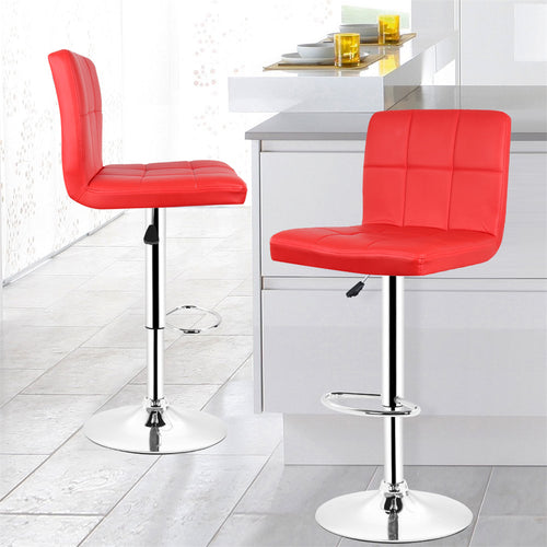 2pcs Modern Fashion Bar chair Soft PU Leather Barstool Chair Swivel Adjustable High Stool Kitchen Living Room Decor Funiture HWC