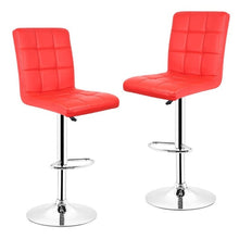 Load image into Gallery viewer, 2pcs Modern Fashion Bar chair Soft PU Leather Barstool Chair Swivel Adjustable High Stool Kitchen Living Room Decor Funiture HWC
